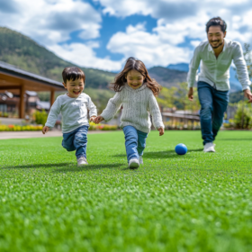 Playing on Synthetic Turf Installation
